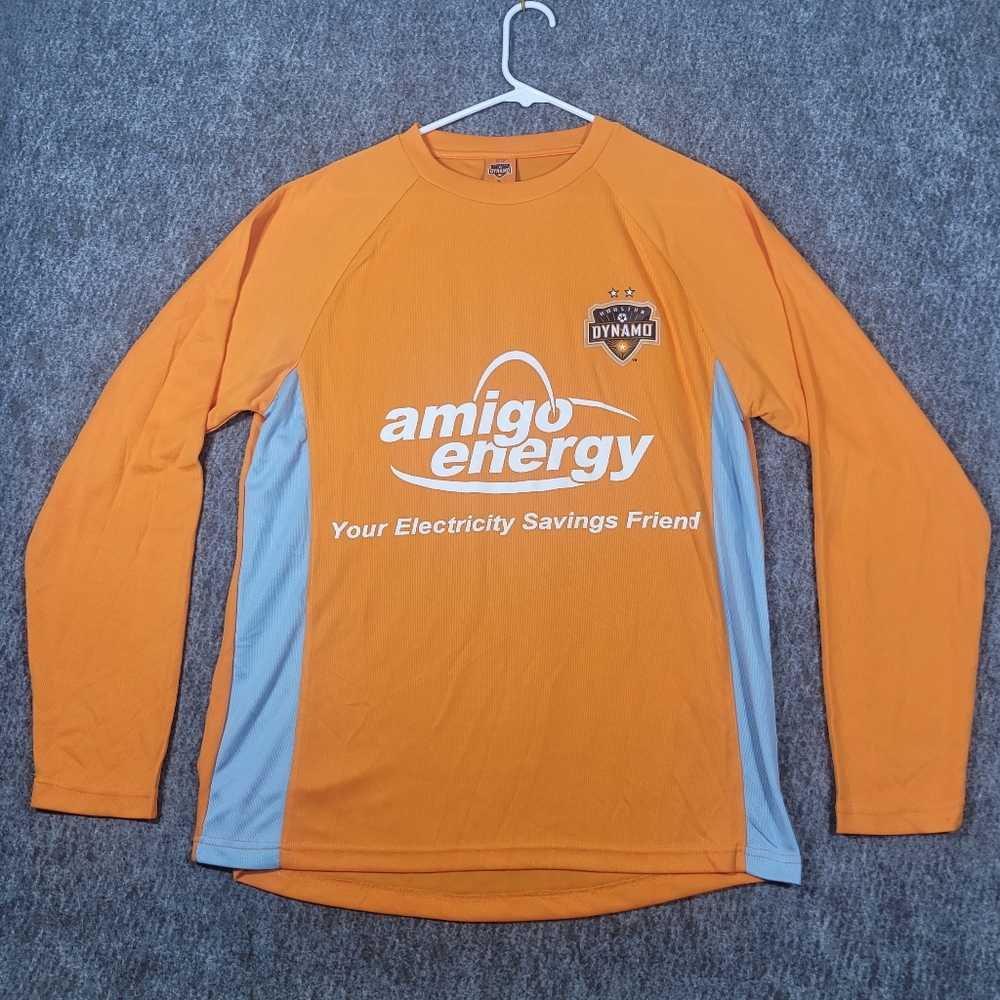 Houston Dynamo Mens Jersey MLS Long Sleeve Soccer Orange Size XL